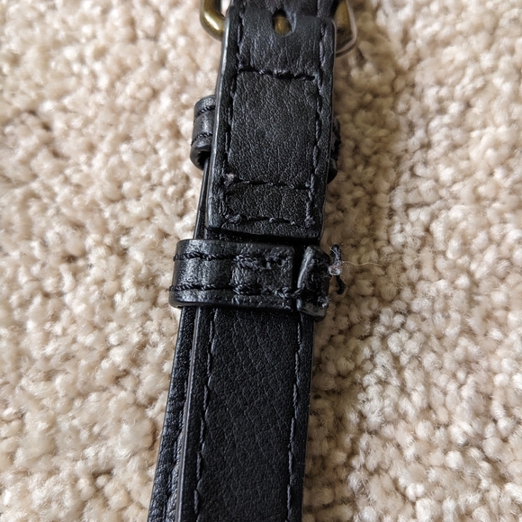 American Leather Co. Jamestown Black Double Top Handle Shoulder Crossbody Bag - Picture 16 of 16